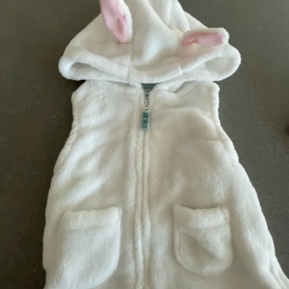 Baby Girl 6M Bunny Outfit Bundle Pink Bunny Ears Hoodie - Picture 2 of 6